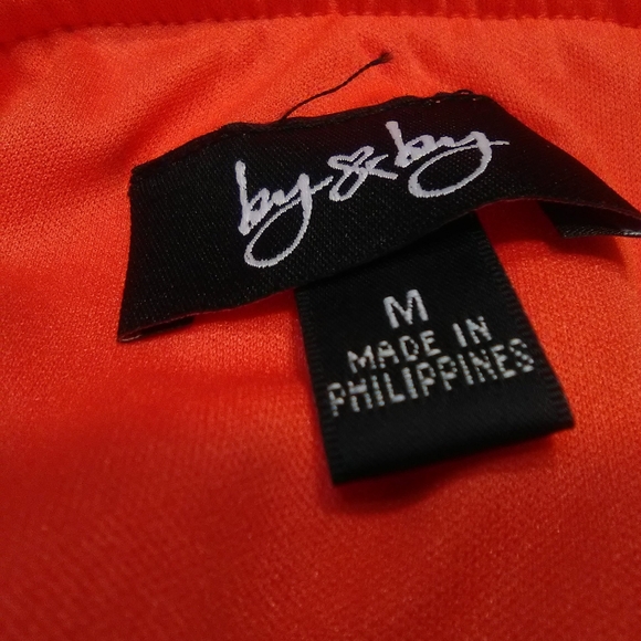 BY AND BY LADIES ORANGE OFF THE SHOULDER DRESS - Picture 7 of 8